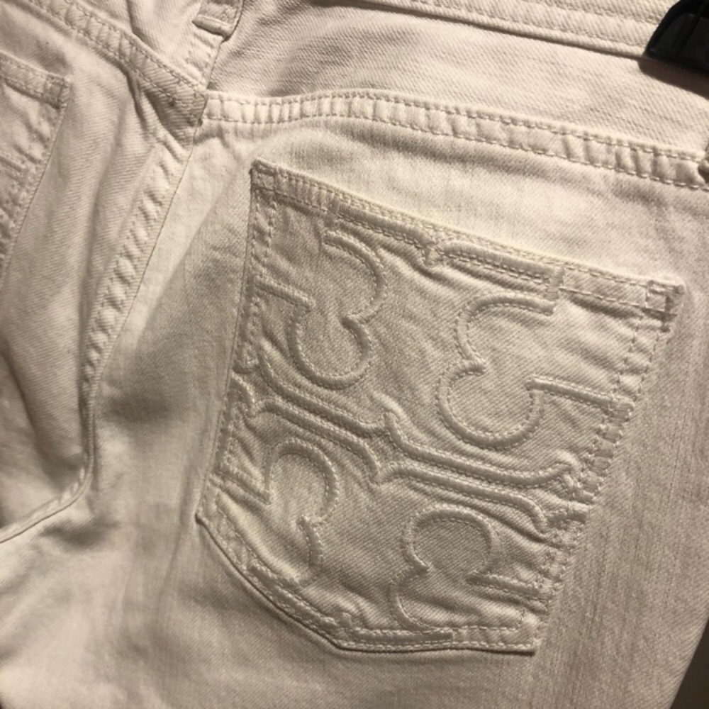 Tory Burch Classic Boot White Jeans 25 (E1) - Picture 12 of 16